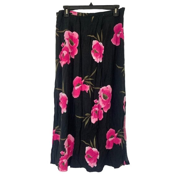 George Women's Black with Pink Flowers Top & Skirt Set - Picture 6 of 10